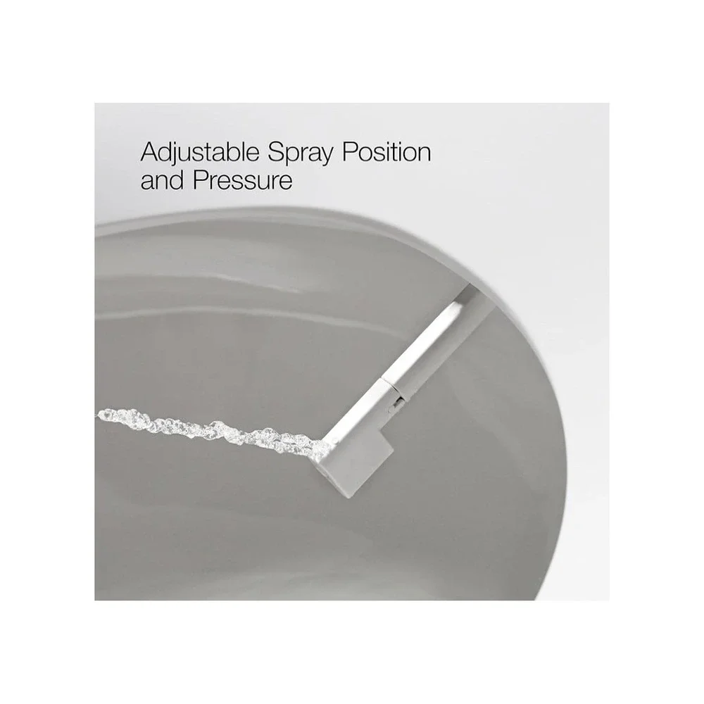 Kohler PureWash M300 Manual Elongated White Bidet Toilet Seat, Chrome Handle